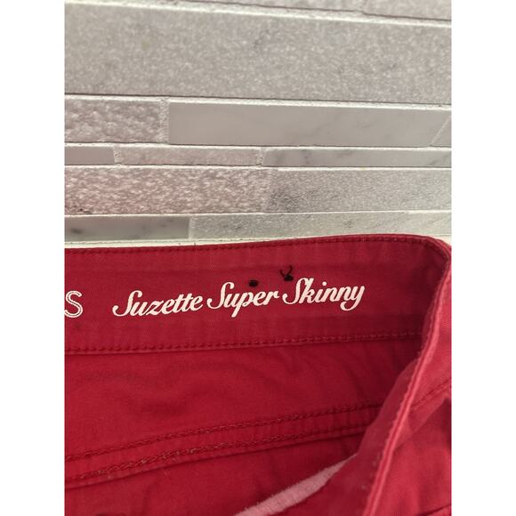 G By Guess Women’s Red Jeans Suzette Super Skinny Great Condition Size 27 - Picture 3 of 8